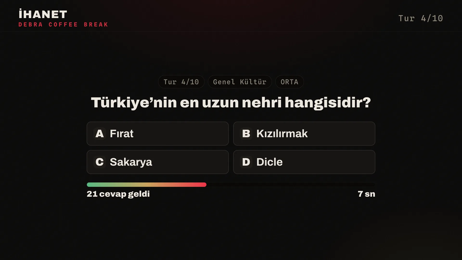 İHANET ekranı